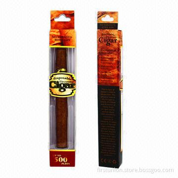 Disposable Popular E-cigar, Up to 500 Puffs, Dark Brown Appearance